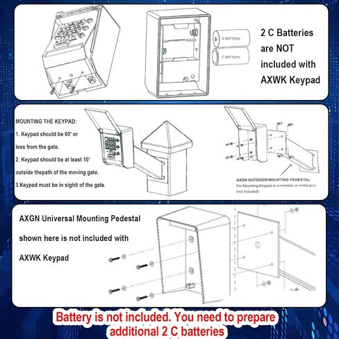 Gh ost Keypad Wireless Gate Opener AXWK Keypad with Weatherproof Cover | Compatible with AXS1 AXP1 AXR1 in Saudi Arabia