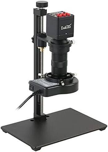 1080P IMX307 Electronic Digital Microscope Camera C-Mount 56 LED Adjustable Ring Light Industry Soldering Microscope Kit (Magnification : 130X) (100X) in Kuwait