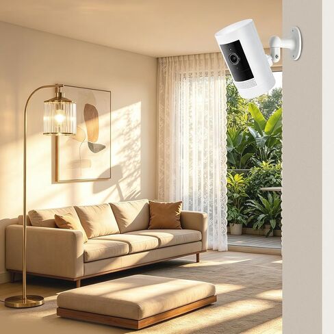 360° Camera Wall Mount for Ring Stick Up Cam, 2-Pack White | 360° Adjustable, Fits Stick Up Cam & Outdoor Cam Plus, Adhesive or Screw Mount, No-Drill, White in Saudi Arabia