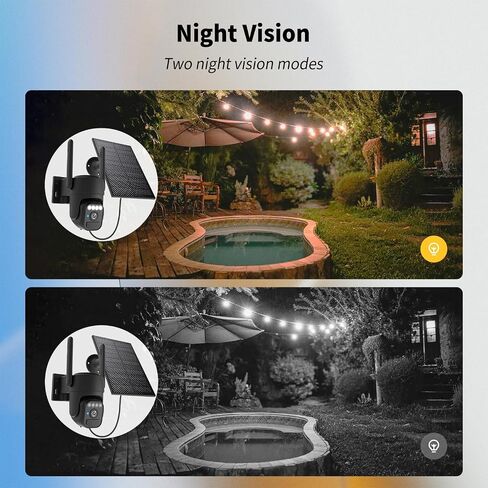 WY-LINK Solar Camera Outdoor Wireless,360° WiFi Security Cameras for Home | light alarm,3-Link App,5200mAh battery with solar panel,IP65 weatherproof,motion detection tracking,2.4G Wi-Fi only,pan/tilt in Kuwait