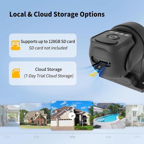 WY-LINK Solar Camera Outdoor Wireless,360° WiFi Security Cameras for Home | light alarm,3-Link App,5200mAh battery with solar panel,IP65 weatherproof,motion detection tracking,2.4G Wi-Fi only,pan/tilt in Kuwait