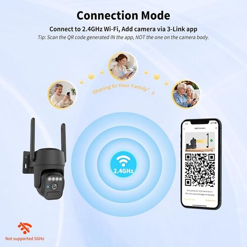 WY-LINK Solar Camera Outdoor Wireless,360° WiFi Security Cameras for Home | light alarm,3-Link App,5200mAh battery with solar panel,IP65 weatherproof,motion detection tracking,2.4G Wi-Fi only,pan/tilt in Kuwait