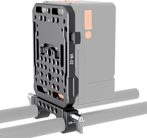 VR VR-02 فولت جبل لوحة محول البطارية مع 15 مللي متر قضيب المشبك قابل للتعديل الذراع الملحقات لكانون سوني كاميرات DSLR in Kuwait