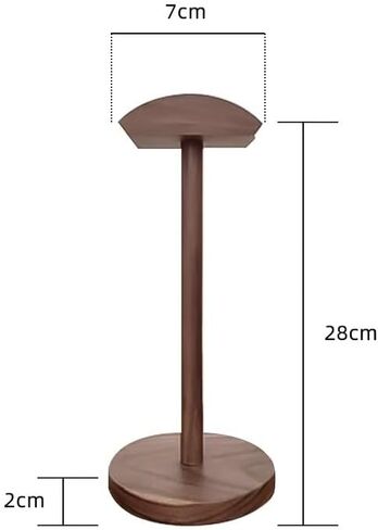 Headphone stand - Natural wood & metal headphone holder. Stand. Gaming stand. Desktop headphones. Artistic function. Craft stand. Suitable for all headphones with wooden base. in Kuwait