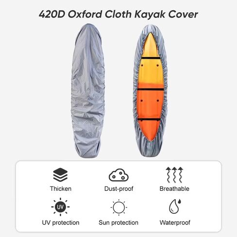 420D Waterproof Cover for Perception Prodigy 10 | Thickened waterproof cover prevents wind lift during yard storage via dual adjustable buckles and elastic hem. in Saudi Arabia