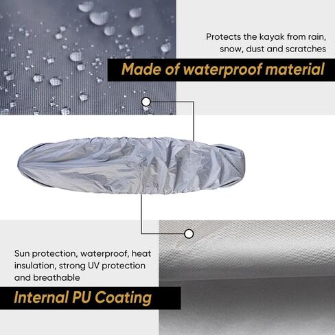 420D Waterproof Cover for Perception Prodigy 10 | Thickened waterproof cover prevents wind lift during yard storage via dual adjustable buckles and elastic hem. in Saudi Arabia