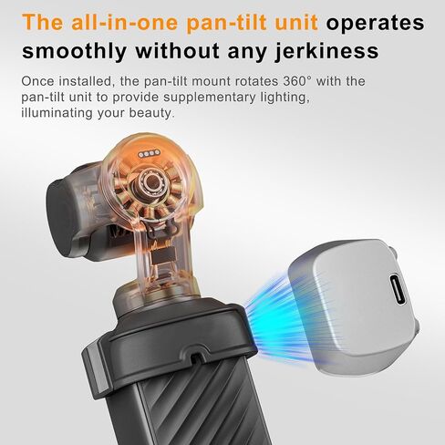 Magnetic LED Video Light for DJI OSMO Pocket 4 Accessories, Auxiliary Rechargeable Fill Lighting for DJI Osmo Pocket 4 Auto-Follow Gimbal Selfie Vlog Camera, 3-Color Temp Brightness Adjustable, USB-C in Saudi Arabia
