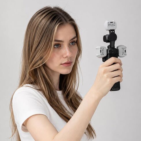 Magnetic LED Video Light for DJI OSMO Pocket 4 Accessories, Auxiliary Rechargeable Fill Lighting for DJI Osmo Pocket 4 Auto-Follow Gimbal Selfie Vlog Camera, 3-Color Temp Brightness Adjustable, USB-C in Saudi Arabia