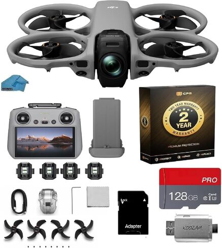 DJI Avata 360 FPV Drone with Camera, RC 2 Controller (Built-In Screen), 360° Immersive Flight Drone with Propeller Guard, 128GB microSD Card, 2-Year Warranty, Pilot Kit in Kuwait