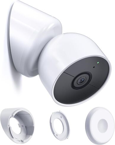 Magnetic Wall Mount Compatible with Google Nest Cam Outdoor (Wired, 2nd Gen) and Outdoor or Indoor, Battery, 4 Installation Methods, Nest Camera Replacement Angled Mount, Nest Cam Desk Stand in Saudi Arabia