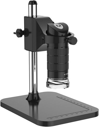 مجهر رقمي USB احترافي محمول 500X 2MP منظار إلكتروني قابل للتعديل 8 كاميرا مكبرة LED مع حامل (اللون: أسود الحجم: 1000X) (أسود 500X) in Kuwait