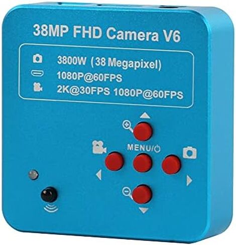مجهر 38 ميجابكسل FHD 2K CMOS USB HDMI كاميرا رقمية صناعية مجهر فيديو 180X 300X C Mount Zoom Lens 144 LED Ring Lamp (التكبير: 180X) (300X) in Kuwait