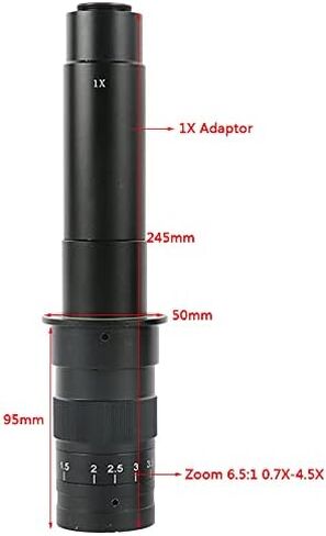مجهر 38 ميجابكسل FHD 2K CMOS USB HDMI كاميرا رقمية صناعية مجهر فيديو 180X 300X C Mount Zoom Lens 144 LED Ring Lamp (التكبير: 180X) (300X) in Kuwait