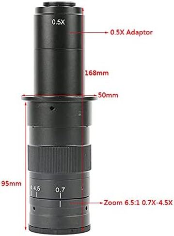 مجهر 38 ميجابكسل FHD 2K CMOS USB HDMI كاميرا رقمية صناعية مجهر فيديو 180X 300X C Mount Zoom Lens 144 LED Ring Lamp (التكبير: 180X) (300X) in Kuwait