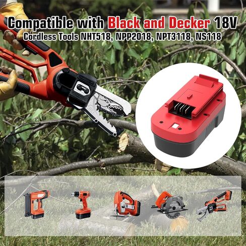 4.5Ah Ni-Mh HPB18 Replacement for Black and Decker 18V Battery, 2Pack(Red) | Compatible with Black and Decker 18V FS18FL FSB18 A1718 FEB180S A18NH FS18FL FS180BX FS18BX Firestorm Power Tools in Saudi Arabia