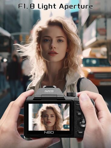 64MP 8K Cameras for Photography with 2.8" Flip Screen & Hot Shoe, 16X Zoom, WiFi, Autofocus – Vlogging Camera for YouTube, Includes 64GB Card & 2 Batteries (Black) in Kuwait