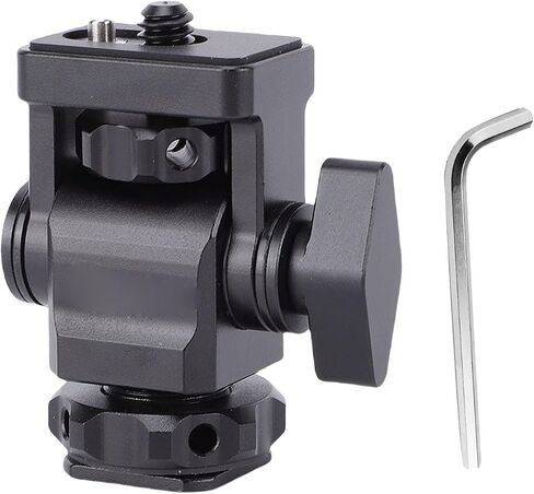 Universal Camera Cold Shoe Base Universal Camera Cold Shoe Base Mount Holder for DSLR with 180° Tilt and 360° Rotation in Saudi Arabia
