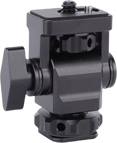 Universal Camera Cold Shoe Base Universal Camera Cold Shoe Base Mount Holder for DSLR with 180° Tilt and 360° Rotation in Saudi Arabia