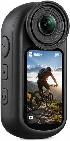 4K Mini Body Camera with Audio & Video Recording, 1.5" Screen, POV Body Cam with EIS, WiFi Action Camera, Wearable Magnetic Thumb Cam for Helmet in Saudi Arabia