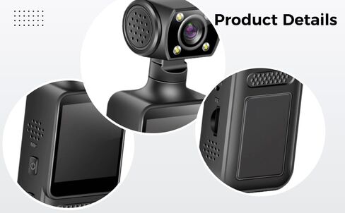 2K Handheld Cameras, 128G Memory Card Included, Pocket Sized Personal Video Recorder with 180° Rotatable Lens, LED Fill Light, WiFi Connection, Sports Action Camera, 5.12 in Small Body Camera in Saudi Arabia