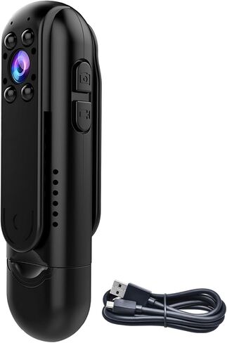 Mini HD Camera 1080P, Wearable Portable Camera with 140° Wide Angle Lens, Infrared Night Vision, 6 Hour Battery Life, for Outdoor Sports, Security Documentation, Activity Logging in Saudi Arabia