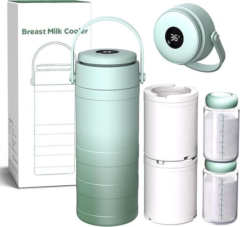 Portable Breast Milk Cooler with Temp Display, 20oz Breast Milk Cooler Travel Bag, 360° All-Round Breastfeeding Essentials Keeps Milk Fresh for 24 Hours, for Mom and Dad in Kuwait