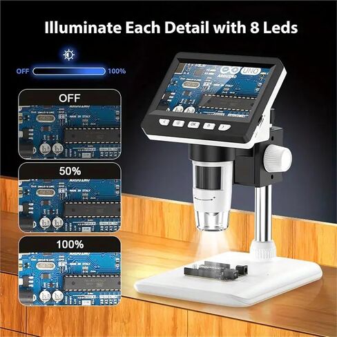 USB Microscope, Digital Microscope 1000x Real Shooting, 8-LED Computer Microscope, Electron Biology in Saudi Arabia