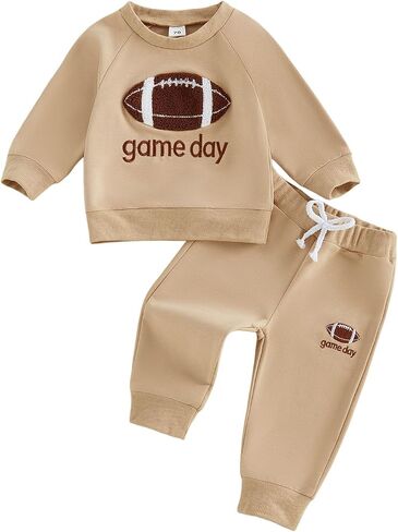 Toddler Baby Boy Fall Winter Outfits Sweatshirt with Joggers Pants | Long Sleeve,Cewneck Pullover Tops,Elastic Waist Sweatpants,6 12 18 24 Month 2T 3T 4T Clothes Set in Saudi Arabia
