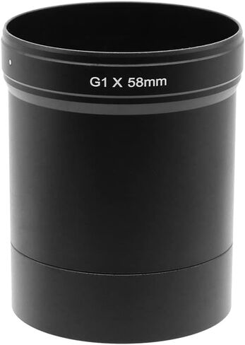أنبوب محول عدسة 58 مم، أنبوب محول مرشح الحلقة لكاميرا Canon Powershot G1X باللون الأسود in Kuwait