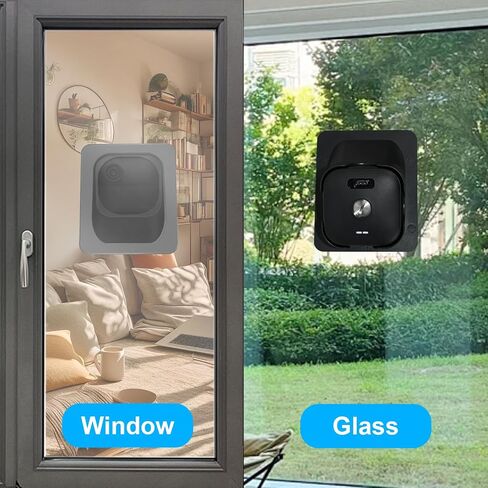 No-Drill Window Mount Compatible with Blink Outdoor 4/2K+ Camera | Self-Adhesive Glass Holder with 20-Degree Adjustable Tilt, Anti-Theft Security Camera Bracket Fits Windows & Doors, Black in Saudi Arabia