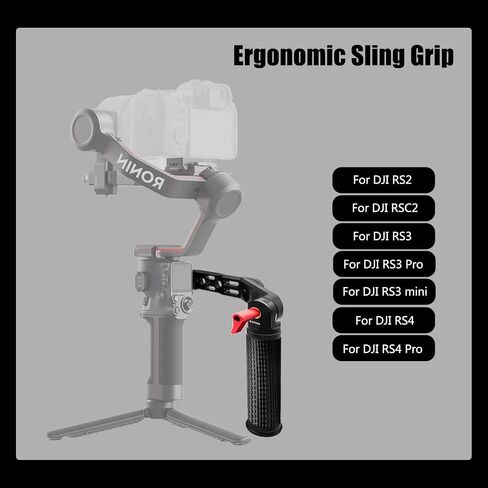 RS4 Handle RS3 Handgrip Adjustable Sling Handheld Extension Aluminum Alloy Grip Mount with NATO Clamp Compatible for DJI RS4/ RS4 PRO/Ronin RS3 Mini/RS3/RS3 Pro/RS 2/RSC2 Gimbal Stabilizer in Saudi Arabia