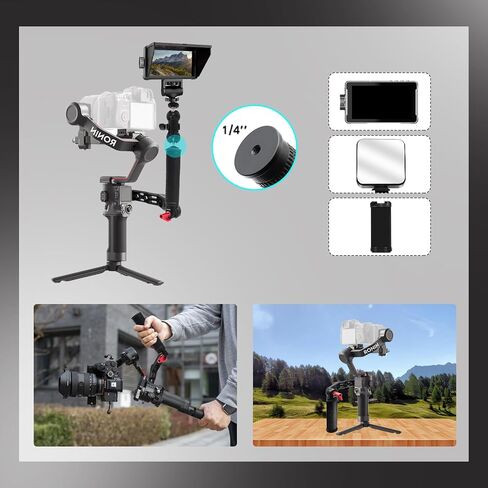RS4 Handle RS3 Handgrip Adjustable Sling Handheld Extension Aluminum Alloy Grip Mount with NATO Clamp Compatible for DJI RS4/ RS4 PRO/Ronin RS3 Mini/RS3/RS3 Pro/RS 2/RSC2 Gimbal Stabilizer in Saudi Arabia
