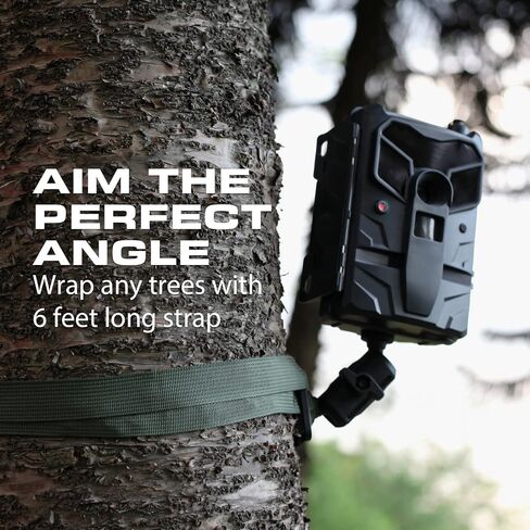 TreeDude4 Trail Camera Mounting Bracket, Alloy & Built-to-Last Hunting Gear Accessory for Outdoor, Trail Cam Mount w/ 360° Adjustable Quick Set-up (1 Set w/Green Strap) in Saudi Arabia
