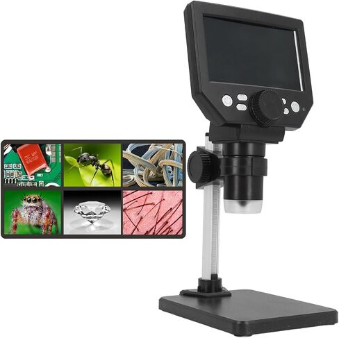 Digital Microscope 4.3in LCD 10MP USB Soldering Microscope Electronics Repair Tool with 8 LED Lights for Camera Video Recording 1000X Magnification in Saudi Arabia