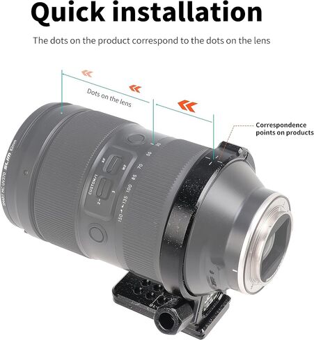 Lens Tripod Mount Ring Collar Compatible with Samyang 35-150mm F2-2.8 Lens | Arca-Swiss Fit Quick Release Plate with 1/4" & 3/8" Threaded Holes for Head Clamp Stabilizer in Saudi Arabia