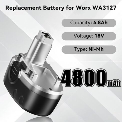 VANON 2Pack 4.8Ah Replacement for Worx 18V Battery WA3127 Ni-MH Battery | Compatible with WA3152 WG150 WG152 WG250 WG541 WG900 WG901 Cordless Power Tools in Saudi Arabia