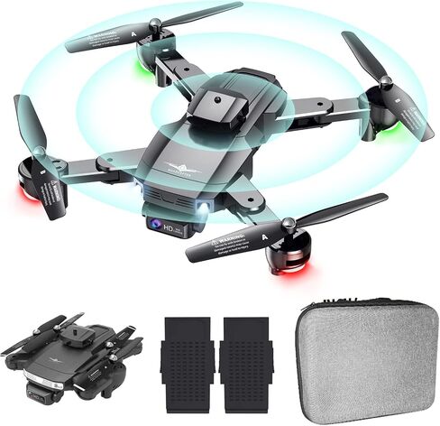 RC Drone with Camera for Adults, Foldable 2K FPV Quadcopter | Switchable Front & Lower Camera, Infrared Obstacle Avoidance, Optical Flow Stable Hover, 2.4G WiFi Live Video Drone in Saudi Arabia