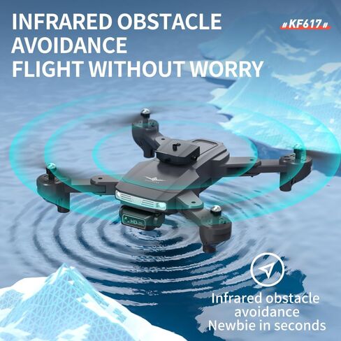 RC Drone with Camera for Adults, Foldable 2K FPV Quadcopter | Switchable Front & Lower Camera, Infrared Obstacle Avoidance, Optical Flow Stable Hover, 2.4G WiFi Live Video Drone in Saudi Arabia