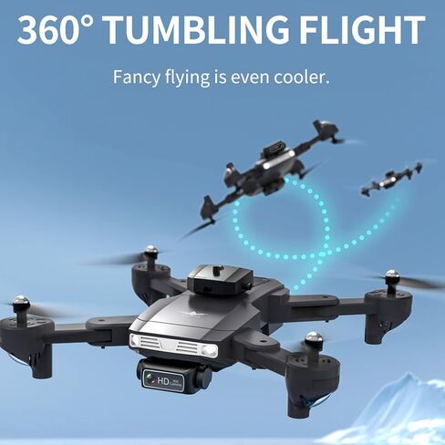 RC Drone with Camera for Adults, Foldable 2K FPV Quadcopter | Switchable Front & Lower Camera, Infrared Obstacle Avoidance, Optical Flow Stable Hover, 2.4G WiFi Live Video Drone in Saudi Arabia