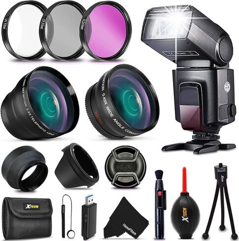 Premium 58mm Accessory Kit for Canon EOS Rebel T6i T6S T5i T5 T4i T3i T3 T2i SL1 EOS 70D 60D 5D 750D 700D 650D 600D 550D 1200D 1100D 100D EOS M3 M2 T1i XTi XT SL1 XSi 7D Mark II DSLR Cameras in Kuwait