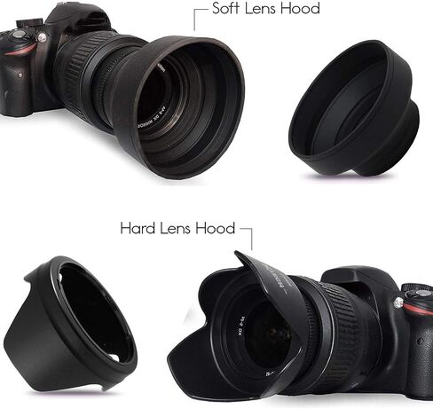 Premium 58mm Accessory Kit for Canon EOS Rebel T6i T6S T5i T5 T4i T3i T3 T2i SL1 EOS 70D 60D 5D 750D 700D 650D 600D 550D 1200D 1100D 100D EOS M3 M2 T1i XTi XT SL1 XSi 7D Mark II DSLR Cameras in Kuwait