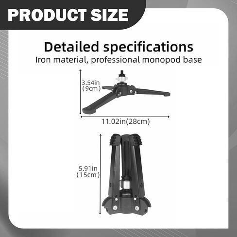 Monopods Tripod Base Accessory Foldable Storage Professional 3/8" Screw in Saudi Arabia