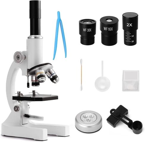 USB Microscope, Digital Microscope 64x-2400x Magnification Composite with Slide and Fill Light in Saudi Arabia