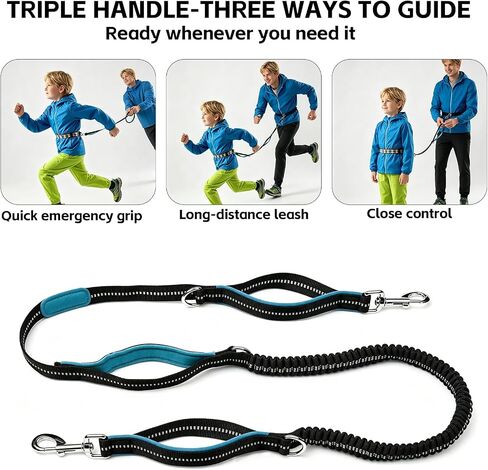 Autism Harness Toddler Leash with Waist Belt for Kids Age 3-12 | Anti-Lost Adjustabe Children Leash Vest for Special Needs with Strong Grab Handle for Public Parks and Outdoor Walking in Saudi Arabia
