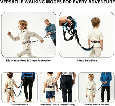 Autism Harness Toddler Leash with Waist Belt for Kids Age 3-12 | Anti-Lost Adjustabe Children Leash Vest for Special Needs with Strong Grab Handle for Public Parks and Outdoor Walking in Saudi Arabia