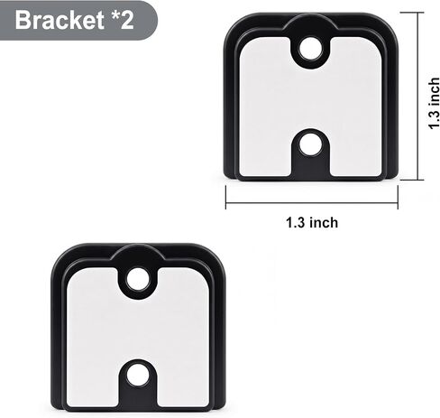 Stcockis Retractable Baby Gate Replacement Parts, Mesh Baby Gate Hardware Set with 2 Latches, 2 Hooks, 2 Brackets & Screws for Tall Retractable Dog Gate Full Set Wall Mounting Hardware (03H, Black) in Saudi Arabia
