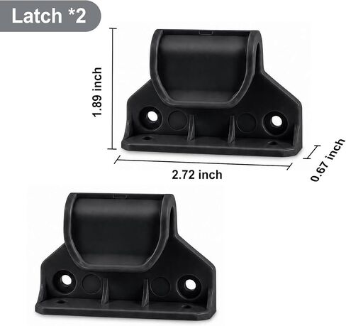 Stcockis Retractable Baby Gate Replacement Parts, Mesh Baby Gate Hardware Set with 2 Latches, 2 Hooks, 2 Brackets & Screws for Tall Retractable Dog Gate Full Set Wall Mounting Hardware (03H, Black) in Saudi Arabia