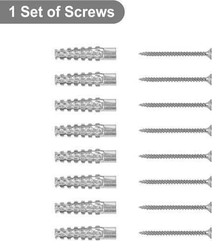 Stcockis Retractable Baby Gate Replacement Parts, Mesh Baby Gate Hardware Set with 2 Latches, 2 Hooks, 2 Brackets & Screws for Tall Retractable Dog Gate Full Set Wall Mounting Hardware (03H, Black) in Saudi Arabia