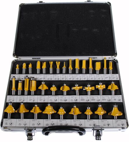 New 35 Piece Carbide Router BIT Tools Set W/CASE (1/2" Shanks) in Saudi Arabia