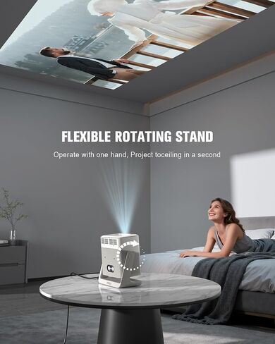 【Flagship Official Licensed Google TV】Smart Outdoor 4K Projector with WiFi and Bluetooth, VOPLLS Projectors with Dolby/Auto Focus, Portable Phone Movie Gaming Wireless Wifi Proyector for Bedroom/Home in Saudi Arabia